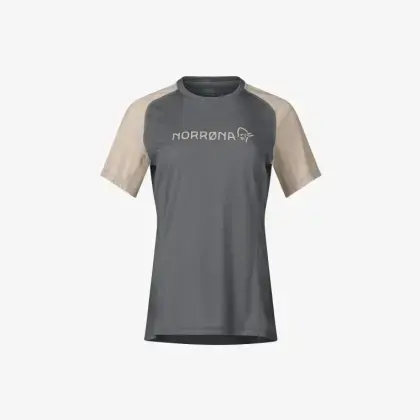 Tričko Norrona Fjora Equaliser Lightweight T-Shirt Woman - Beluga/Winter twig