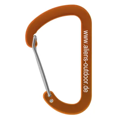 Karabína Aliens Flat D Micro Wire 6 cm - Orange
