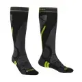 Ponožky Bridgedale Ski LightWeight Vertige Light Over Calf - Black/lime