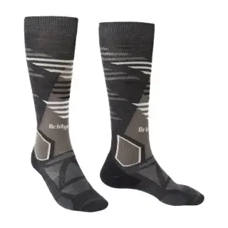 Ponožky Bridgedale Ski LightWeight Vertige Light Over Calf - Graphite/bungee