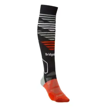 Ponožky Bridgedale Ski LightWeight Vertige Light Over Calf - Graphite/sage