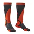 Ponožky Bridgedale Ski LightWeight Vertige Light Over Calf - Graphite/orange