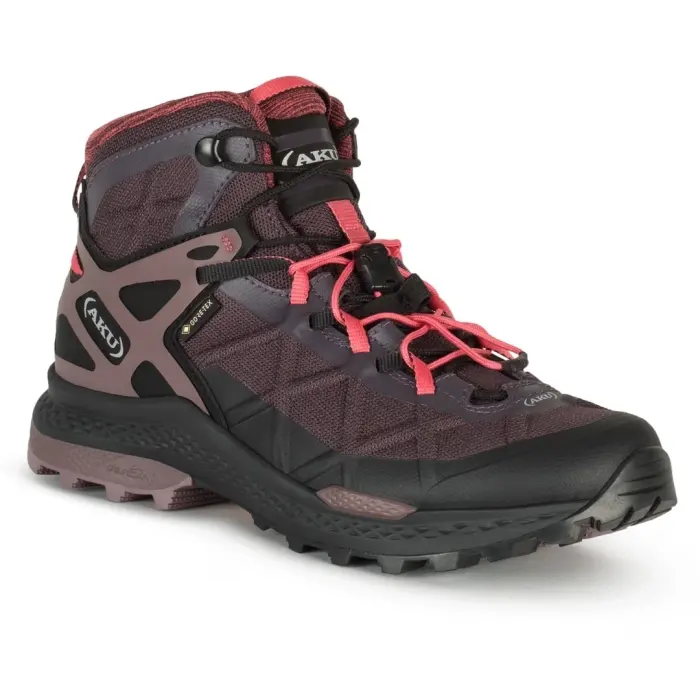 Obuv AKU Rocket Mid GTX Woman - Gunmetal grey/red