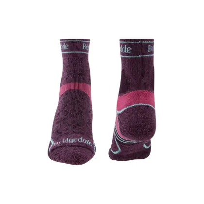 Ponožky Bridgedale Trail Run Ultra Light T2 MS 3/4 Crew Woman - Damson