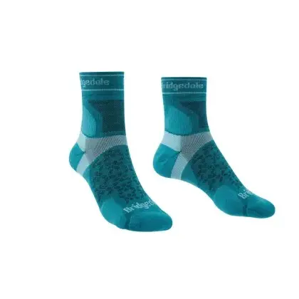 Ponožky Bridgedale Trail Run Ultra Light T2 MS 3/4 Crew Woman - Teal