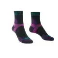 Ponožky Bridgedale Trail Run Ultra Light T2 MS 3/4 Crew Woman - Charcoal/Purple