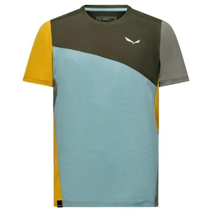 Tričko Salewa Puez Sporty Dry T-Shirt - Dark Olive/Multi