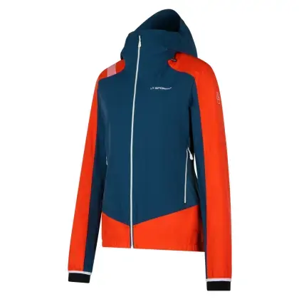 Bunda La Sportiva Aequilibrium Softshell Jacket Woman - Storm blue/Cherry tomato