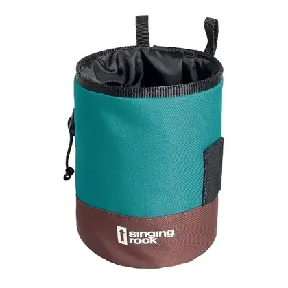 Vrecko na magnézium Singing Rock Chalk Bag Duo - brown/green