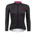 Cyklistický dres Force Points dlhý rukáv Woman
