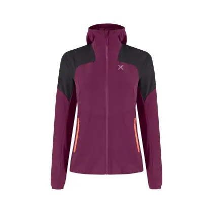 Bunda Montura Rise Hooded Jacket Woman - Wine Red/Melon