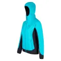 Bunda Montura Rise Hooded Jacket Woman - Turquoise/Graphite blue