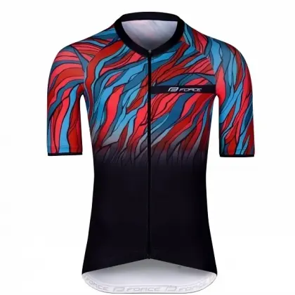 Cyklistický dres Force Life - Black/red