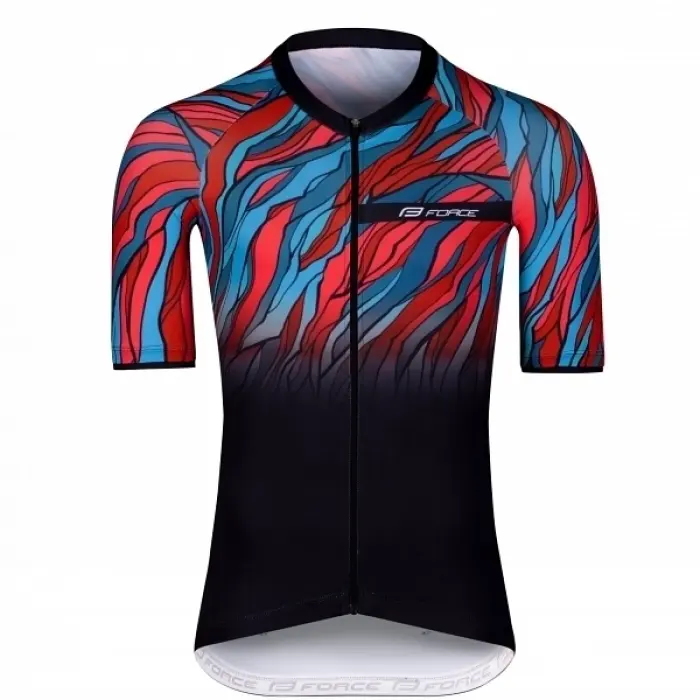 Cyklistický dres Force Life - Black/red