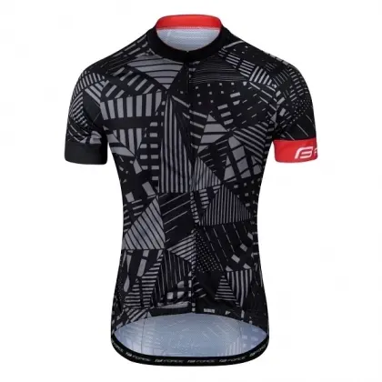 Cyklistický dres Force Shard - Black/grey