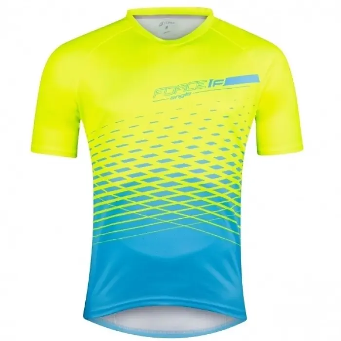 Cyklistický dres Force MTB Angle - Fluo blue