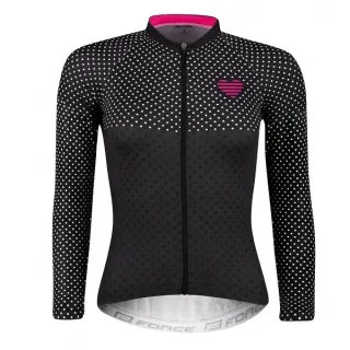 Cyklistický dres Force Points dlhý rukáv Woman